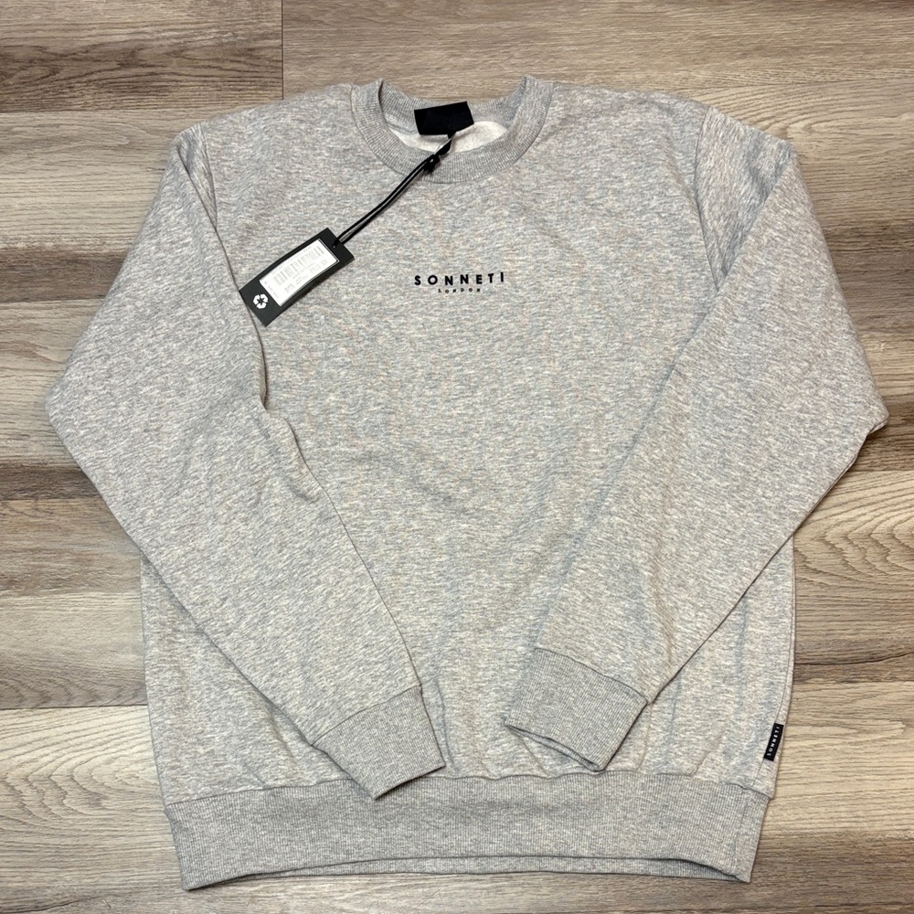 Light Gray Crewneck Sweater for Men
